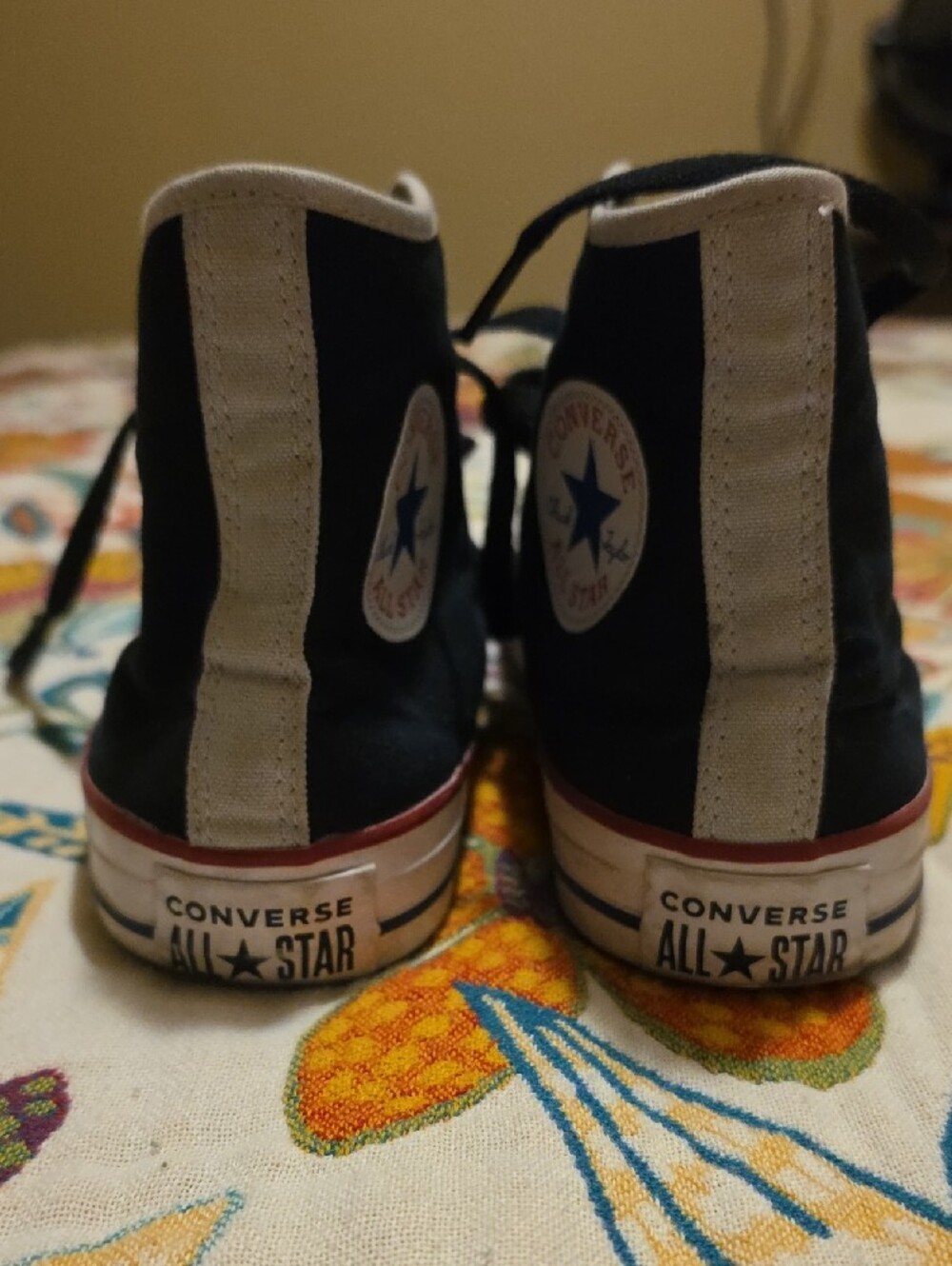 Custom Black High Top Converse With Comfort Insole - Picture 4 of 8